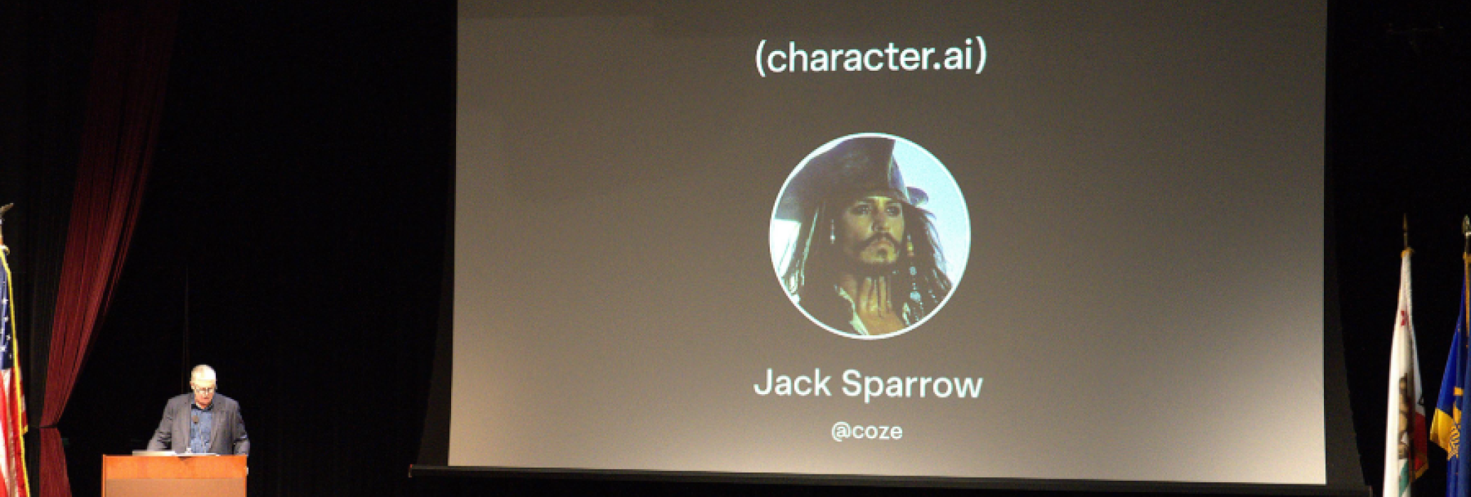 Peter Lunenfeld showing a presentation slide